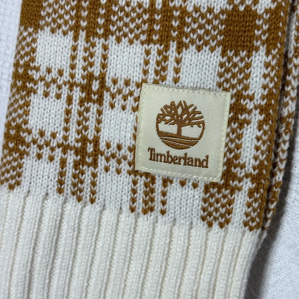 Timberland‎ Women's Cozy Printed Plaid Cold Weather Scarf Wheat One Size